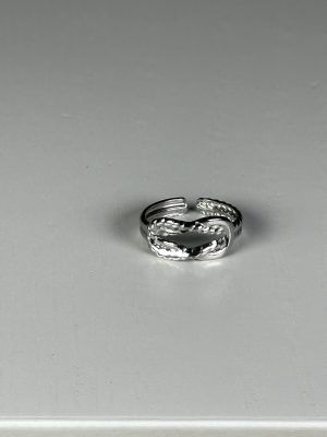 Anillo de Acero Plateado