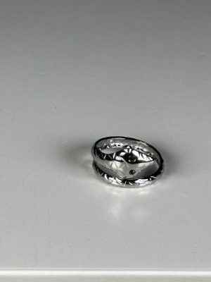 Anillo de Acero Plateado