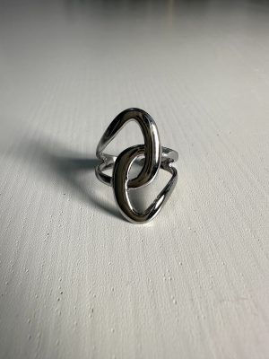Anillo de Acero Plateado