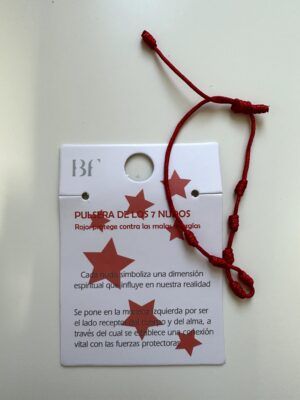 Pulsera de los 7 nudos ROJO