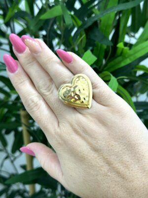 Anillo dorado Corazón