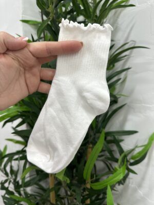 Calcetín Blanco Volantes