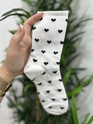 Calcetín corazón negro