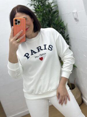 Sudadera Paris Blanca