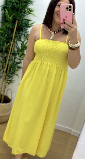 Vestido básico amarillo