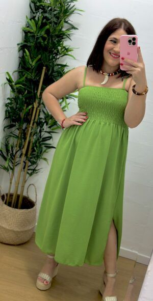 Vestido básico  verde