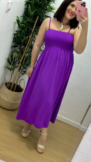 Vestido básico morado