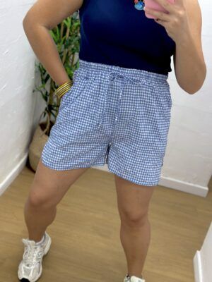 Bermuda vichy azul