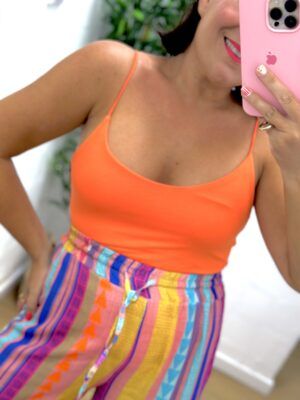 Top tirante naranja