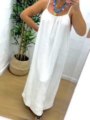 Vestido bambula blanco