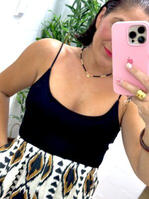 Top tirante negro