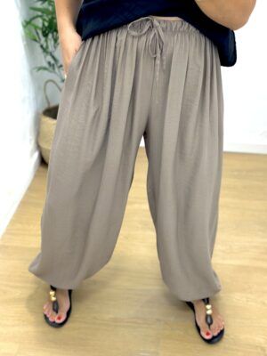 Pantalón abullonado Taupe
