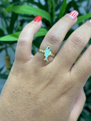 Anillo pez turquesa