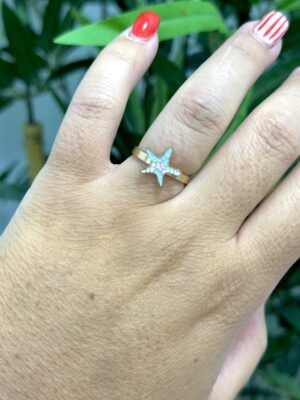Anillo Estrella de mar celeste