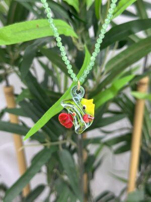 Collar cristal pez rojo