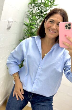 Camisa Oxford Azul