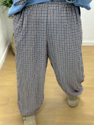 Pantalón cuadro Marino + Pañuelo