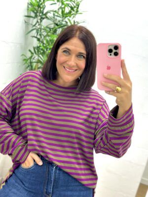 Sudadera buganvilla y verde