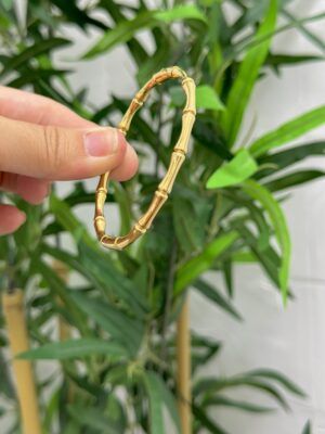 Pulsera dorada acero Bambu