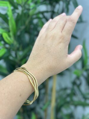 Pulsera dorada 3 aros