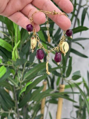 Pulsera abalorios buganvilla