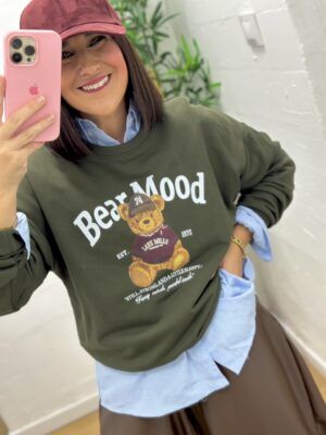 Sudadera Oso Verde